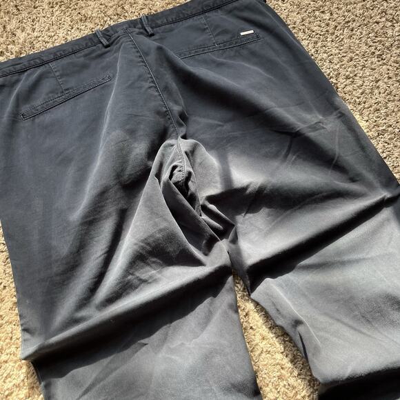 Hugo Boss Stretch Chino Pants Men's 36 Navy Blue Cotton Causal Business Outdoor - Picture 11 of 12